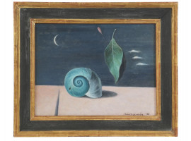 GERTRUDE ABERCROMBIE OIL ON BOARD PAINTING, 1956