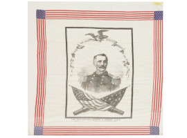 ANTIQUE CHARLES GRIDLEY MEMORIAL HANDKERCHIEF