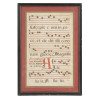 ANCIENT LATIN GREGORIAN CHANT MUSIC SHEET FRAMED PIC-0