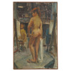 MID CENTURY NUDE FEMALE PAINTING SIGNED PASCAL PIC-0