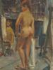MID CENTURY NUDE FEMALE PAINTING SIGNED PASCAL PIC-1