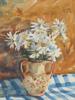 MIDCENTURY WATERCOLOR STILL LIFE FLOWERS PAINTING PIC-1
