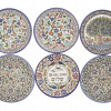 LOT OF 6 JEWISH ARMENIAN POTTERY WALL PLATES PIC-0