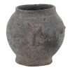 ANCIENT AFRICAN CERAMIC POT W FIGURATIVE RELIEF PIC-1