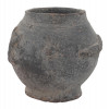 ANCIENT AFRICAN CERAMIC POT W FIGURATIVE RELIEF PIC-3