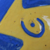 BLUE AND YELLOW GLAZED VASE AFTER PABLO PICASSO PIC-8