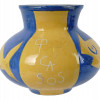 BLUE AND YELLOW GLAZED VASE AFTER PABLO PICASSO PIC-2