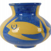 BLUE AND YELLOW GLAZED VASE AFTER PABLO PICASSO PIC-3