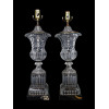 TWO ANTIQUE FRENCH CRYSTAL BACCARAT STYLE LAMPS PIC-0