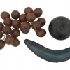 VINTAGE MAHOGANY CARVED WOOD FRUIT PIECES IN BOWL PIC-4