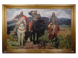 RUSSIAN PAINTING OF BOGATYRS AFTER VIKTOR VASNETSOV