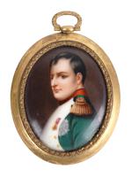 ANTIQUE HAND PAINTED MINIATURE NAPOLEON PORTRAIT