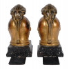 PAIR OF ANTIQUE ROMAN HELMET BOOKENDS BY BORGHESE PIC-3