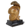 PAIR OF ANTIQUE ROMAN HELMET BOOKENDS BY BORGHESE PIC-6