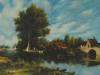 PAUL VOSMAN OIL ON CANVAS LANDSCAPE PAINTING PIC-1