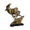 LAST WAX GILT CAST BRONZE FIGURAL GROUP OF DEER PIC-2