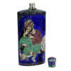 INDIAN SILVER AND ENAMEL FLASK W COURTING SCENE PIC-6