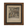 ANTIQUE COLORED ETCHING BEETHOVEN HOUSE, SIGNED PIC-0