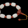 CHINESE HETIAN JADE AND CARNELIAN CARVED BRACELET PIC-0