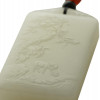 CHINESE HETIAN WHITE JADE GUANYIN CARVED PENDANT PIC-4