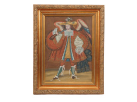 COLONIAL STYLE ARQUEBUSIER ANGEL OIL PAINTING