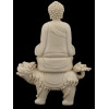 CHINESE PORCELAIN FIGURAL GROUP BUDDHA ON FOO DOG PIC-5