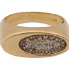 VINTAGE 14K YELLOW GOLD JEWELRY RING WITH DIAMONDS PIC-1