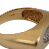 VINTAGE 14K YELLOW GOLD JEWELRY RING WITH DIAMONDS PIC-5