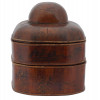 ANTIQUE CHINESE STACKABLE WOODEN HAT TRAVEL CASE PIC-1