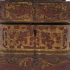 ANTIQUE CHINESE CARVED WOOD LACQUER SEAL BOX PIC-7