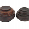 ANTIQUE NEPALESE LACQUERED WOOD SPICE CONTAINERS PIC-0