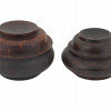 ANTIQUE NEPALESE LACQUERED WOOD SPICE CONTAINERS PIC-1