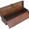 ANTIQUE CHINESE LEATHER AND WOOD CHEST WITH LOCK PIC-5