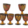 RUSSIAN KHOKHLOMA BAR SET & CANDLESTICKS, 10 PCS PIC-5