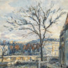 FRENCH CITYSCAPE OIL PAINTING BY MICHEL GILBERT PIC-3