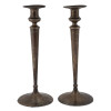 PAIR OF STERLING SILVER CANDLE HOLDERS BY SHREVE PIC-0