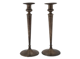 PAIR OF STERLING SILVER CANDLE HOLDERS BY SHREVE