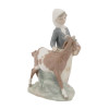 LLADRO SPANISH PORCELAIN FIGURINE GIRL WITH GOAT PIC-0