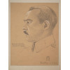 ANTIQUE 1916 GERMAN GRAPHITE PORTRAIT OF BACHMANN PIC-1