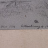 1914 PENCIL DRAWING OF A MEDIEVAL CASTLE SIGNED PIC-4