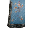 ANTIQUE CHINESE LONG BLUE SILK EMBROIDERED ROBE PIC-9