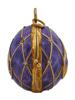 RUSSIAN GILT SILVER ENAMEL EGG LOCKET PENDANT PIC-3