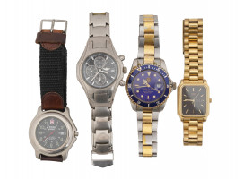 COLLECTION OF FOUR VARIOUS MENS WRISTWATCHES