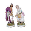 PAIR OF FRENCH CHANTILLY BISQUE PORCELAIN FIGURES PIC-1