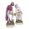 PAIR OF FRENCH CHANTILLY BISQUE PORCELAIN FIGURES PIC-0