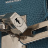 HERMES BIRKIN BLUE JEAN LEATHER HAND BAG PIC-9