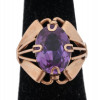 RUSSIAN SOVIET 583 GOLD RING WITH AMETHYST STONE PIC-0