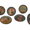 RUSSIAN FOLK ART MSTYORA HANDPAINTED LACQUER PINS PIC-0