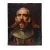 ANTIQUE OIL PAINTING PORTRAIT OF MAN IN ARMOUR PIC-0