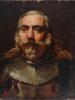 ANTIQUE OIL PAINTING PORTRAIT OF MAN IN ARMOUR PIC-1